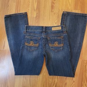 Seven7 Bootcut Yellow & Orange Stitch Bootcut 27